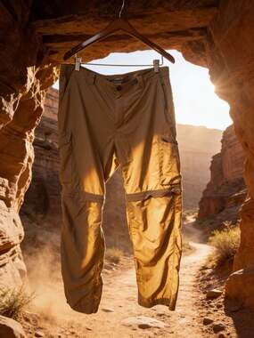 Columbia Omni-Shade Silver Ridge Men's Convertible Cargo Hiking Pants Size 38x30